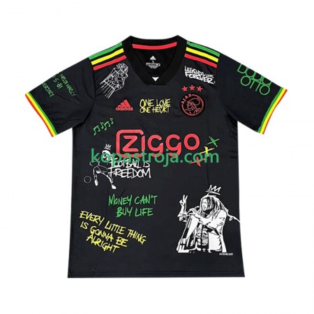 Billiga Fotbollströjor AFC Ajax Bob Marley Special Hemma tröja Svart 2025/26 Kortärmad